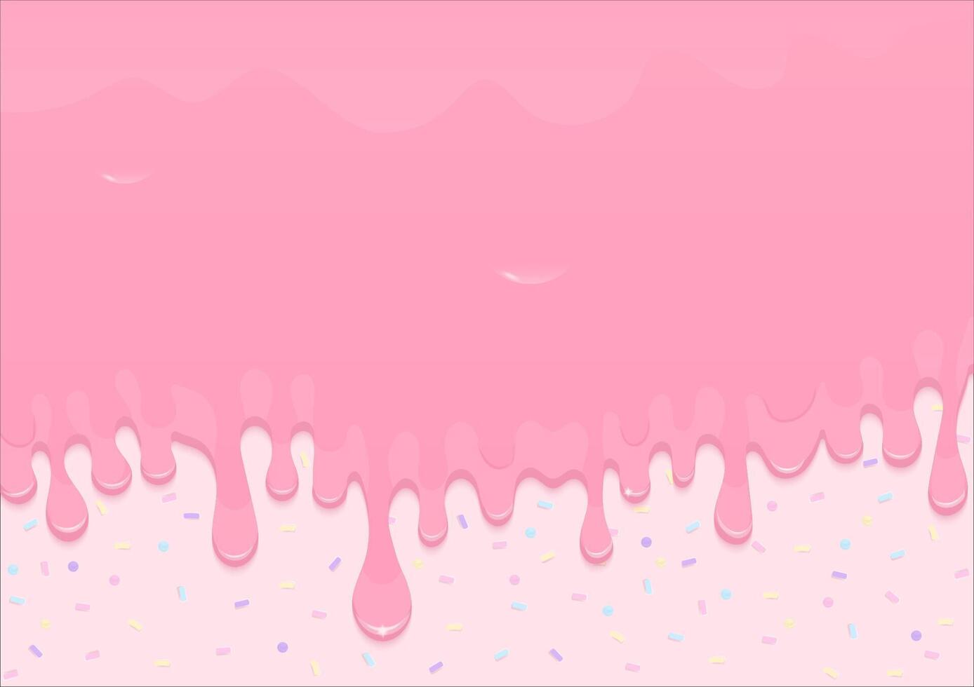 Pink liquid melting on light pink background vector