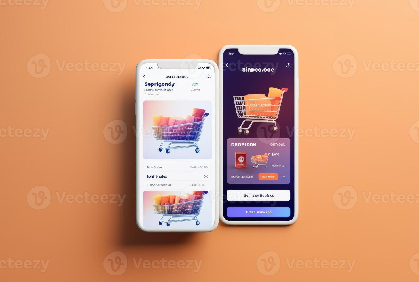 CloseUp of a Phone Displaying an Online Shopping Concept.Generated image photo
