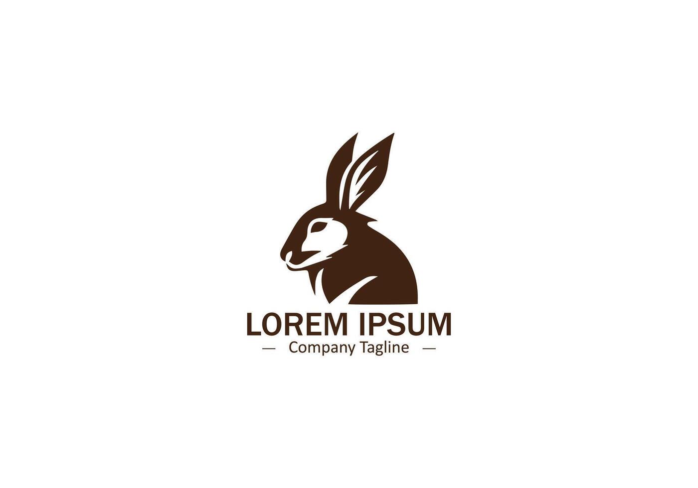 Elegant Rabbit icon logo Design for Eco Friendly Product Logo vector