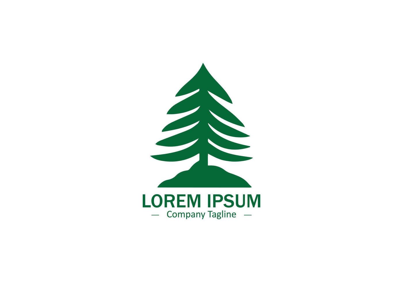 Tree Silhouette for Environmental Conservation Projects vector