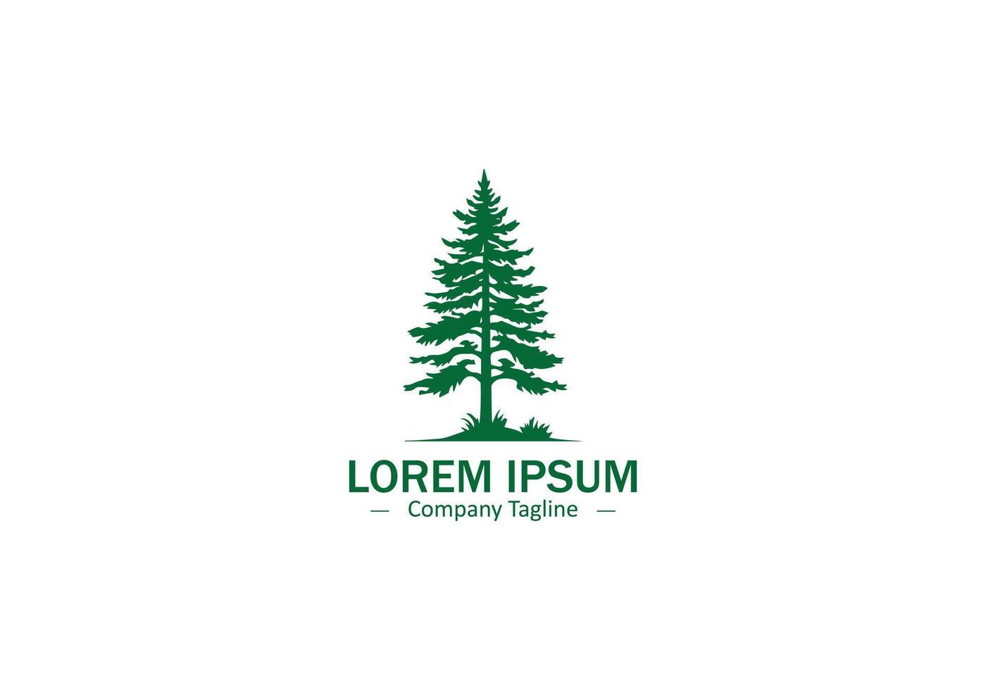 Majestic Tree Silhouette Icon for Nature Inspired Branding vector