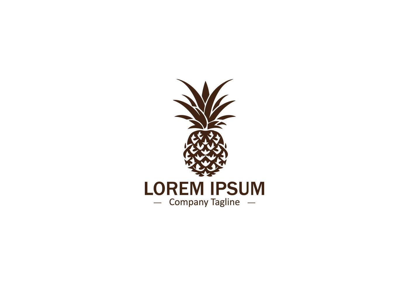 Pine Apple logo icon silhouette isolated design vector