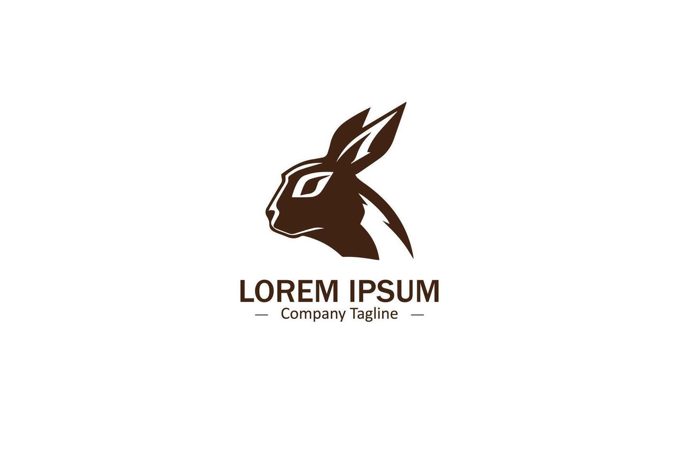 Dynamic Bunny rabbit Icon for Sports and Fitness Logos vector