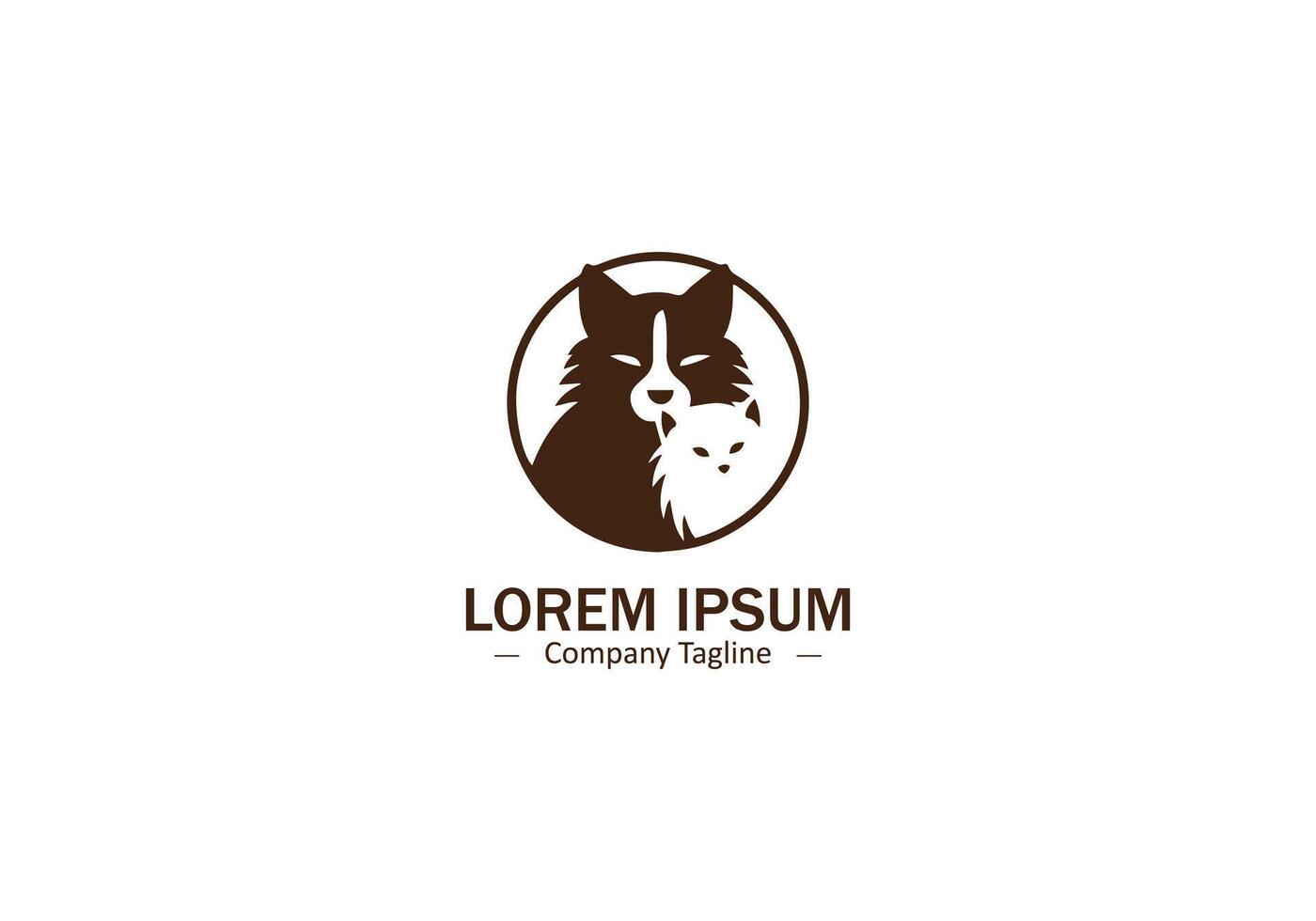 Elegantly Designed Whisker Icon Featuring a Graceful Cats Silhouette for High End Pet Branding and Merchandise vector