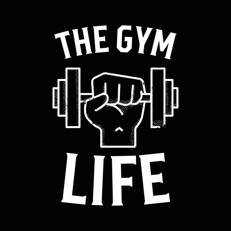 Creative Gym T Shirt Design illustration vector