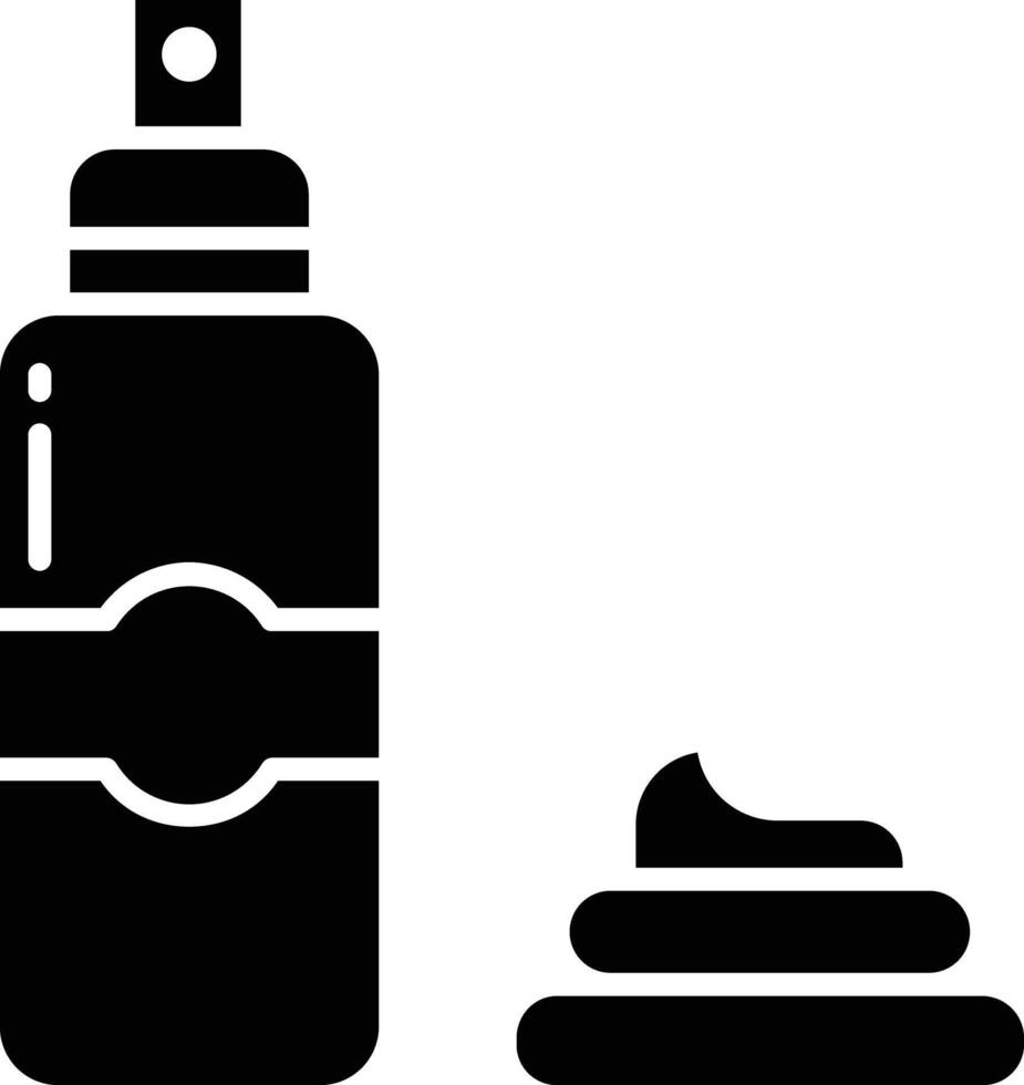 Cream solid glyph illustration vector