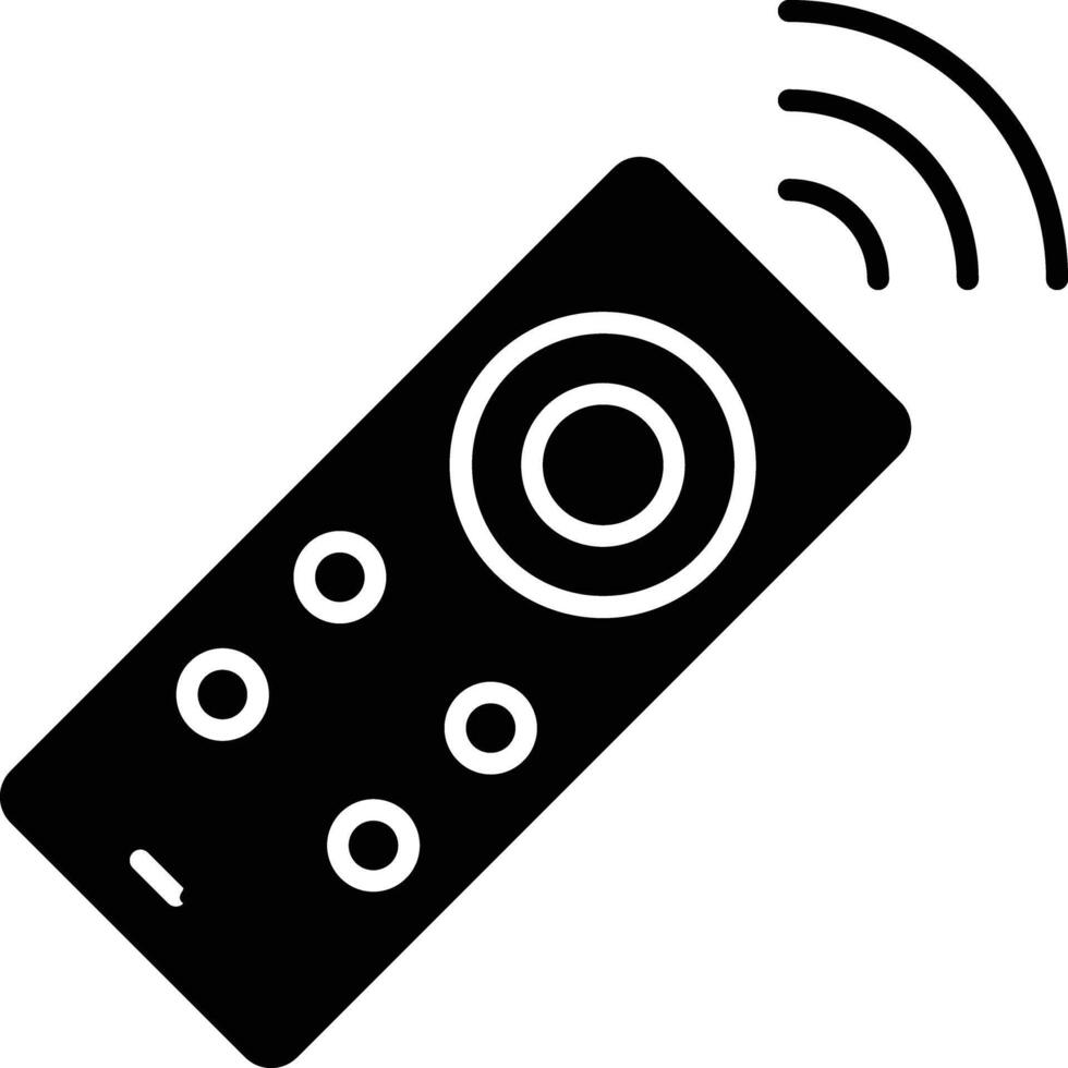 remote solid glyph illustration vector