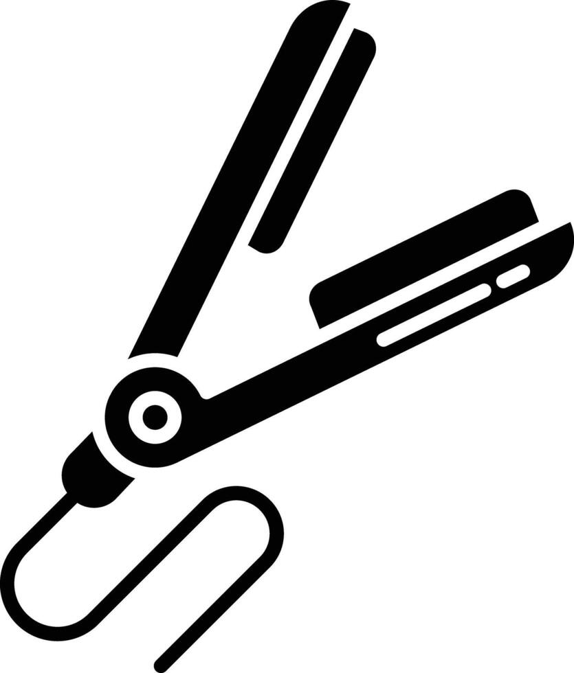 Razor blade solid glyph illustration vector