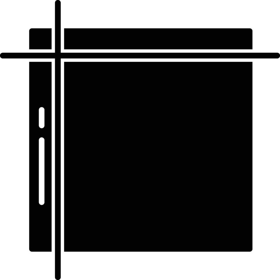 Grid tool solid glyph illustration vector