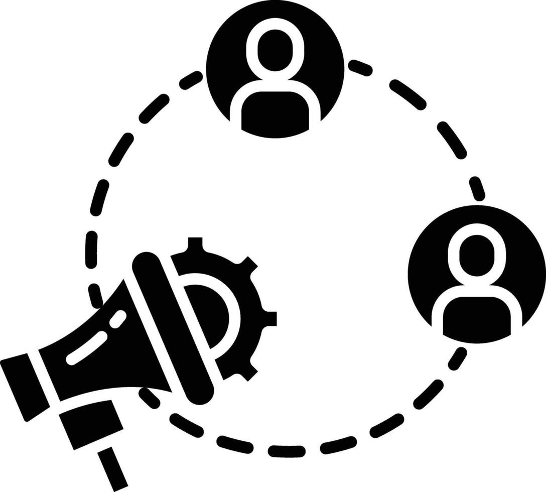 General solicitation solid glyph illustration vector
