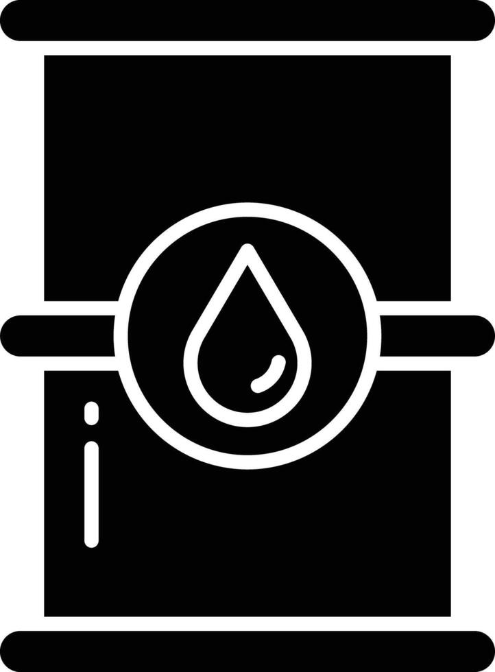Oil Barrel solid glyph illustration vector