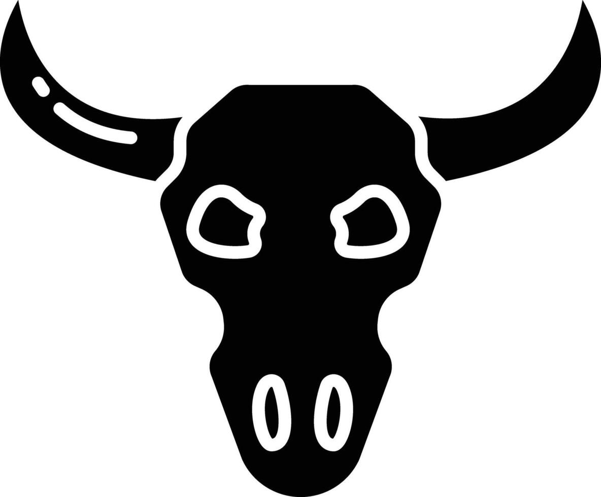 Animal Skull solid glyph illustration vector