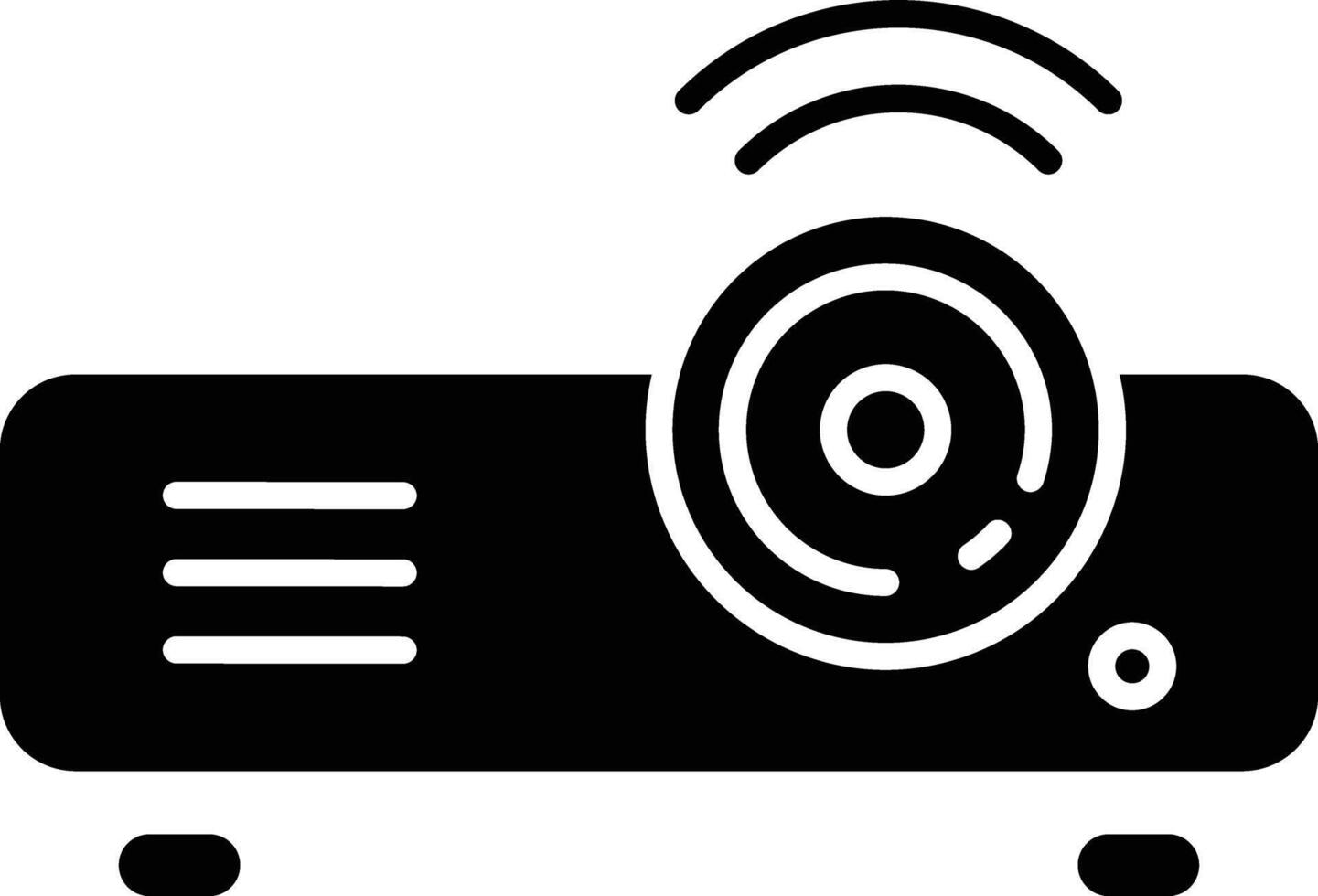 Projector solid glyph illustration vector