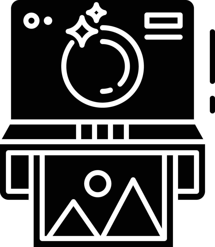 camera solid glyph illustration vector