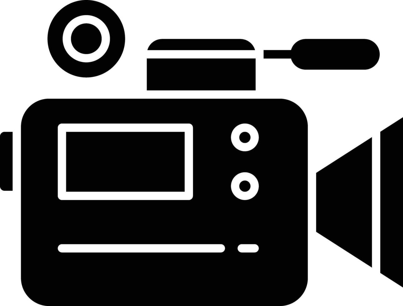 camera solid glyph illustration vector