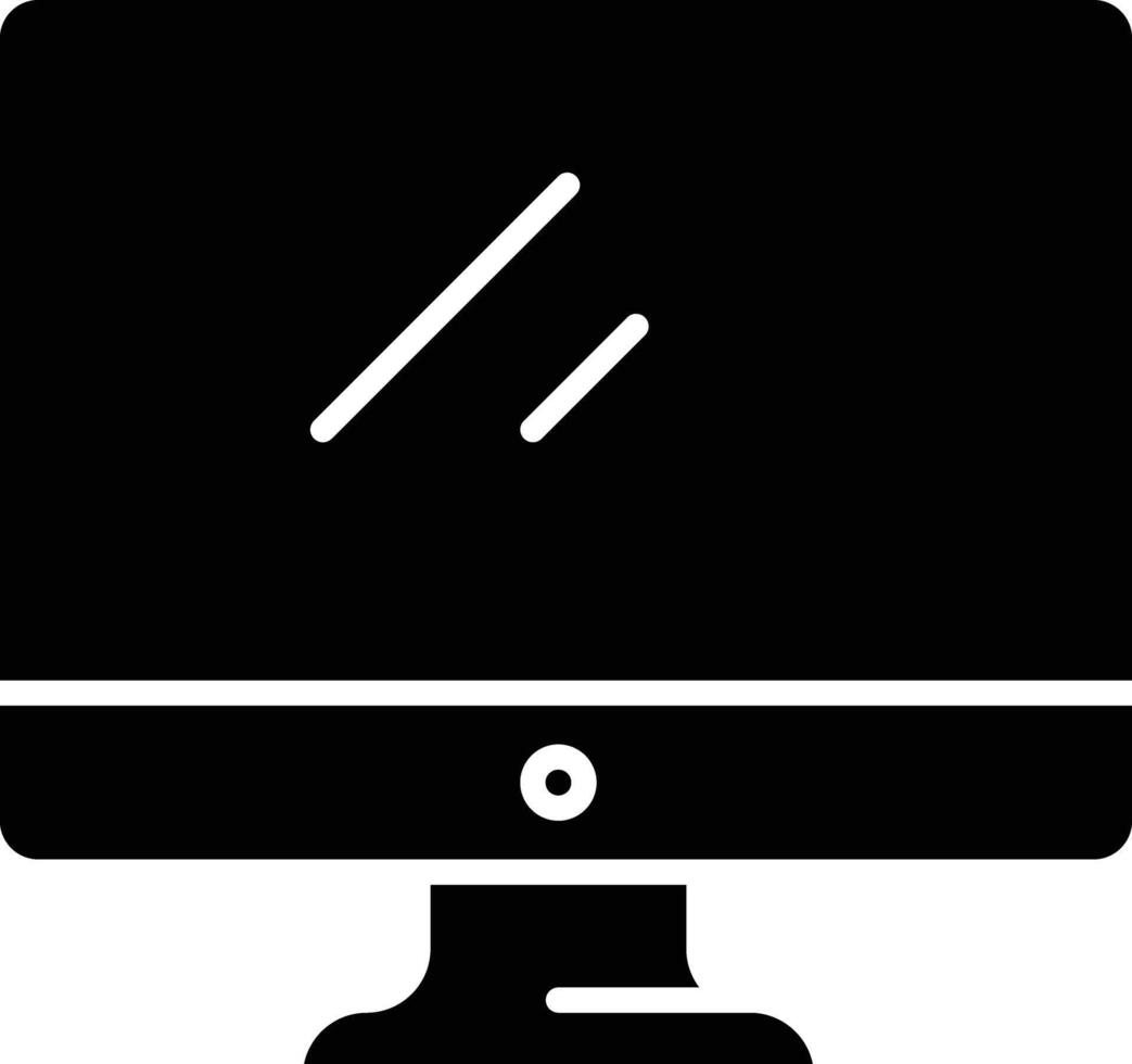 PC solid glyph illustration vector