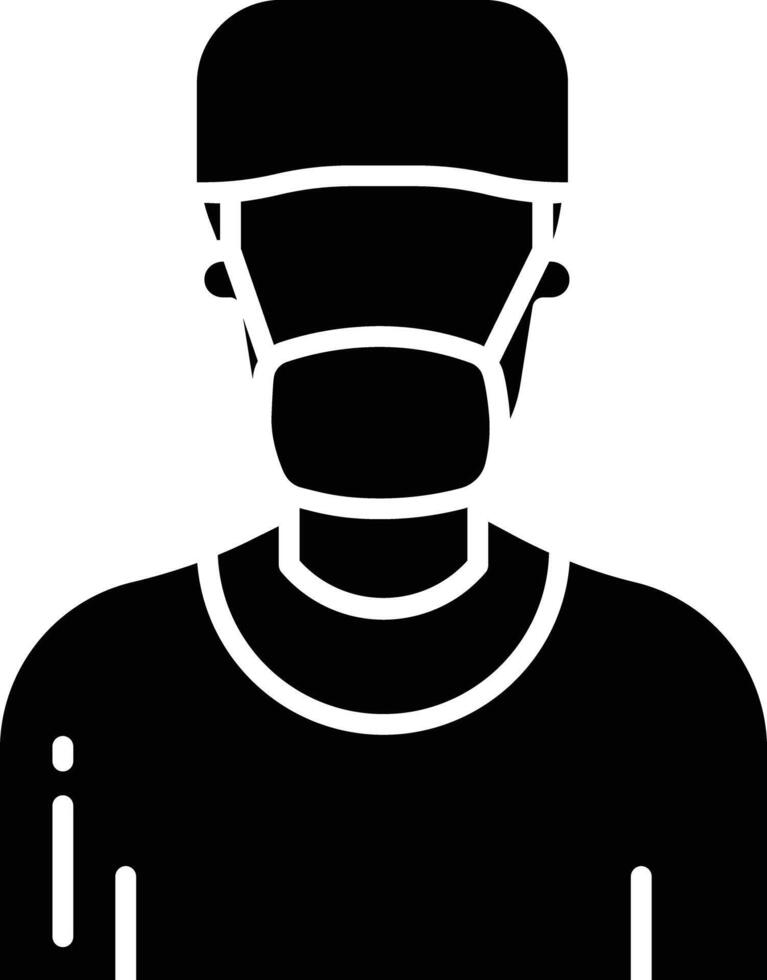 Doctor solid glyph illustration vector