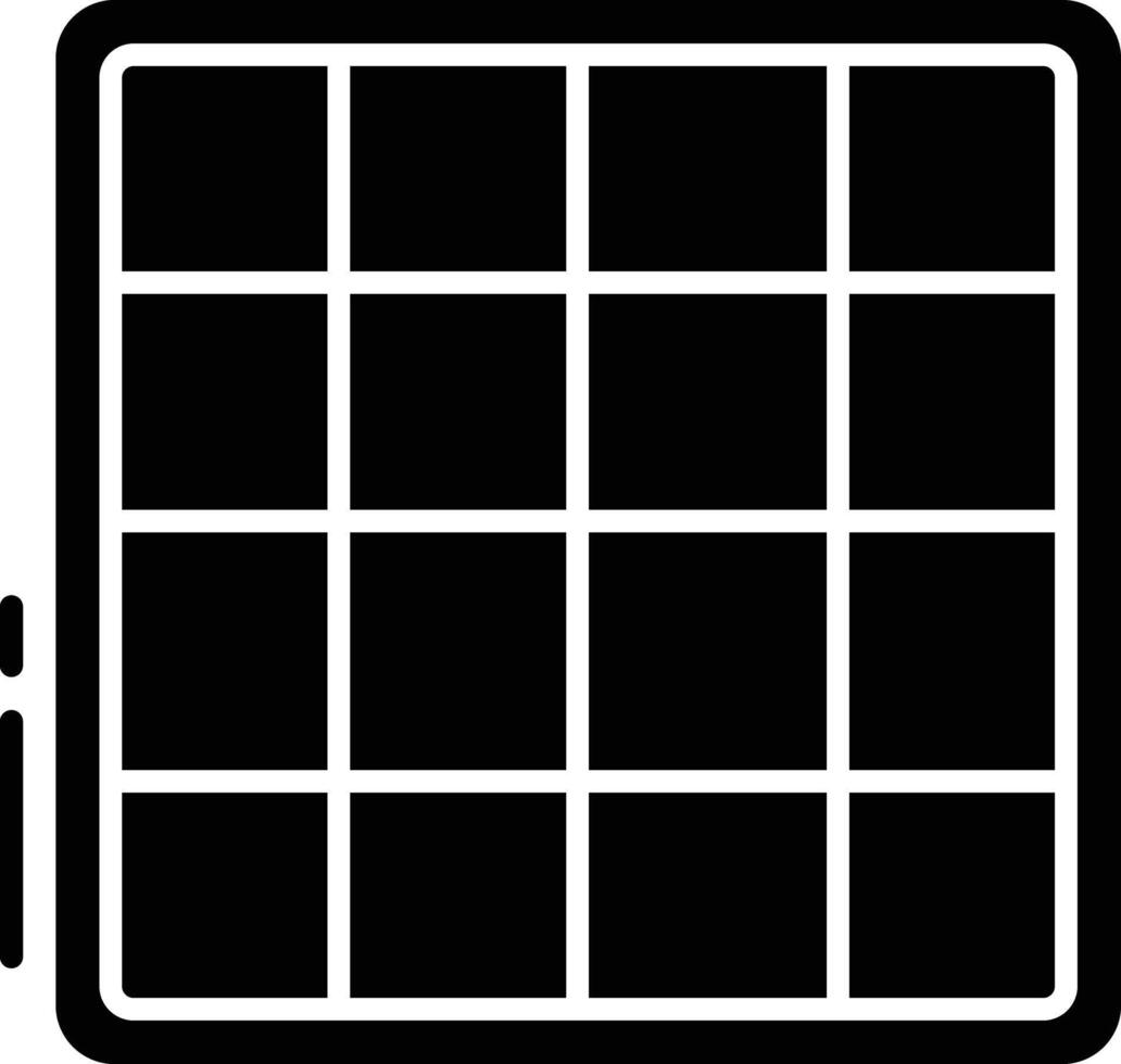Grid solid glyph illustration vector