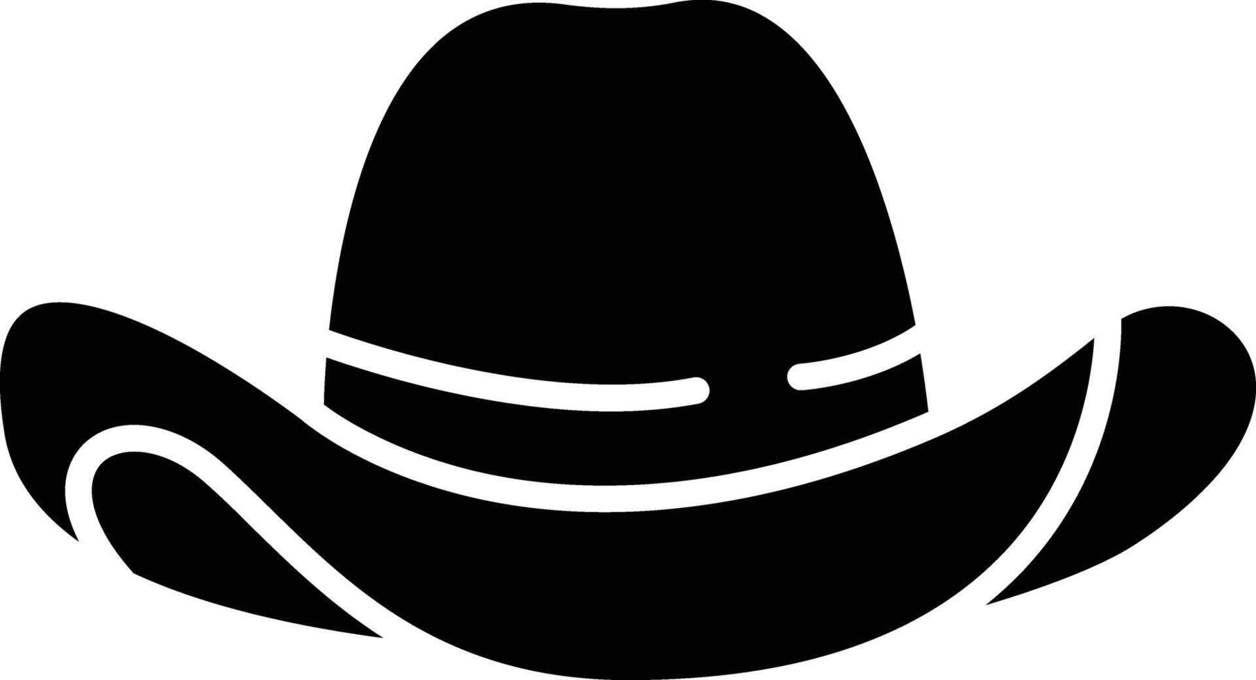 Hat solid glyph illustration vector