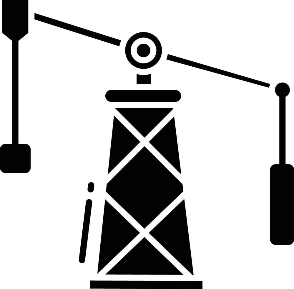 Oil Derrick solid glyph illustration vector
