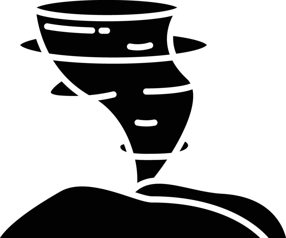 Storm solid glyph illustration vector