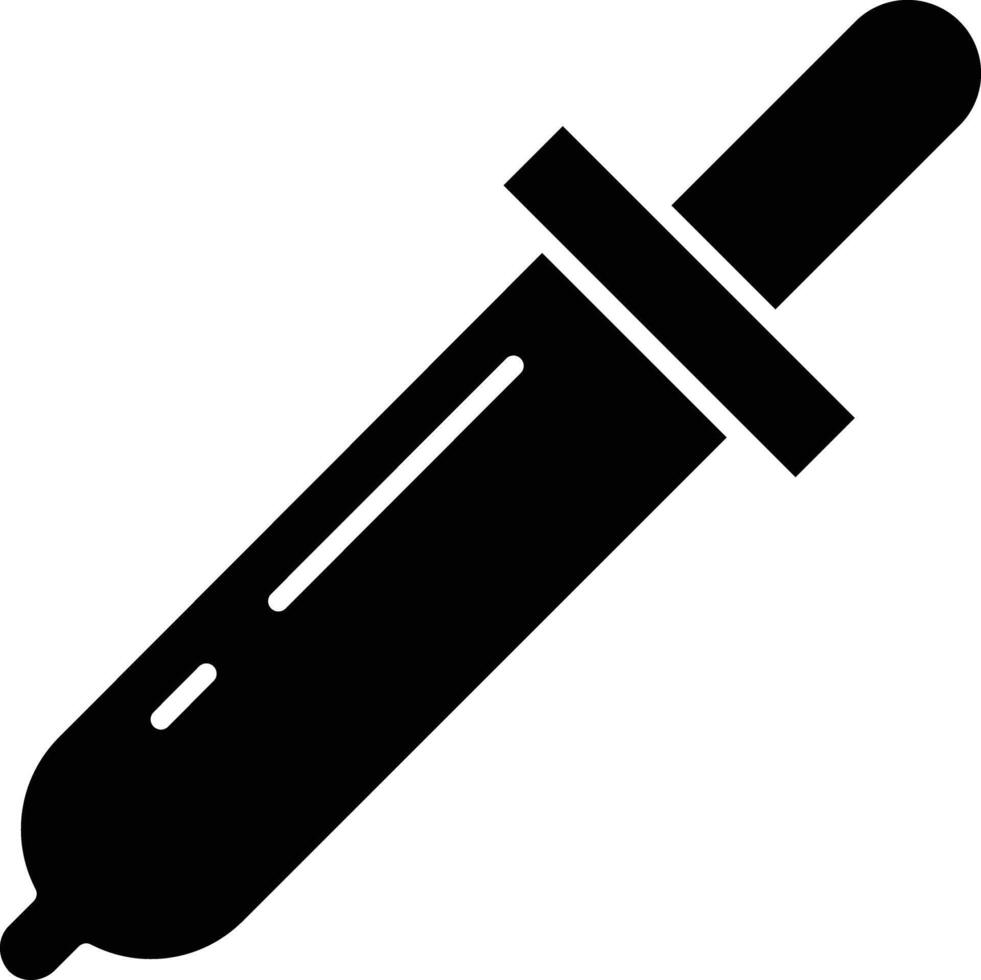 Dropper solid glyph illustration vector