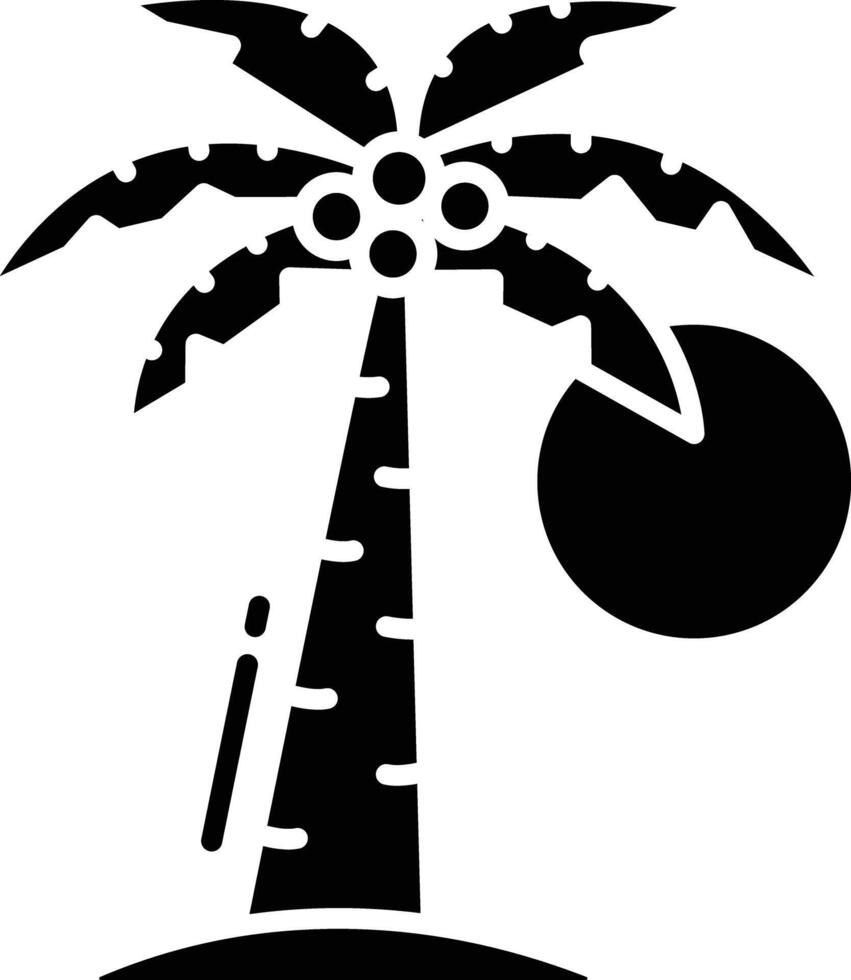Palm Tree solid glyph illustration vector