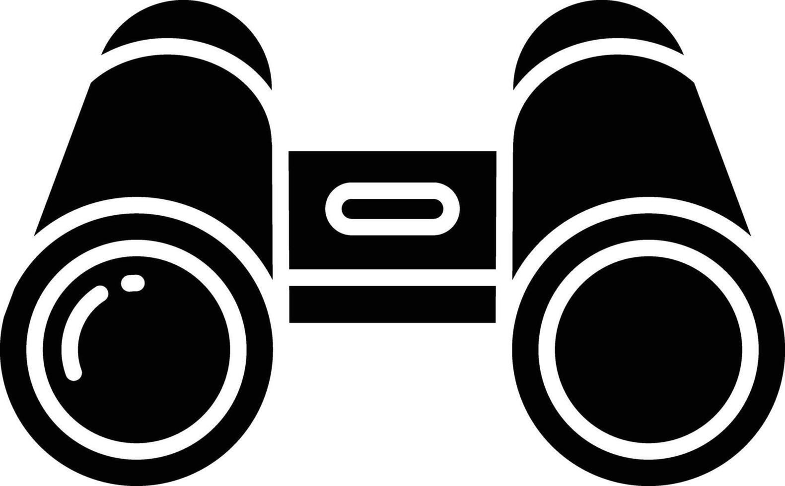 Binoculars solid glyph illustration vector