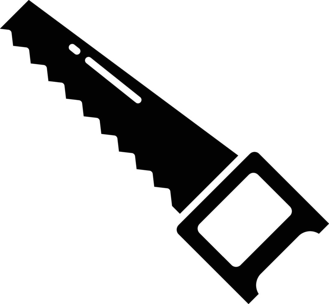 saw solid glyph illustration vector
