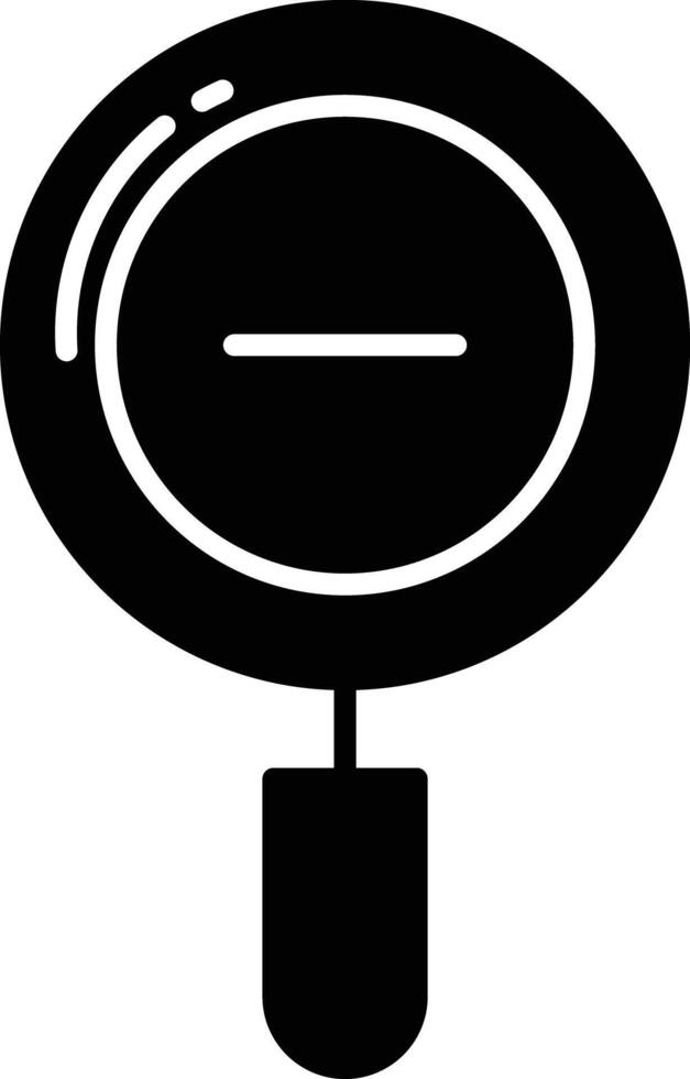 Zoom out solid glyph illustration vector