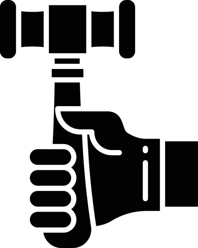 Hammer solid glyph illustration vector