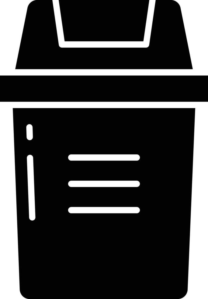 Trash solid glyph illustration vector