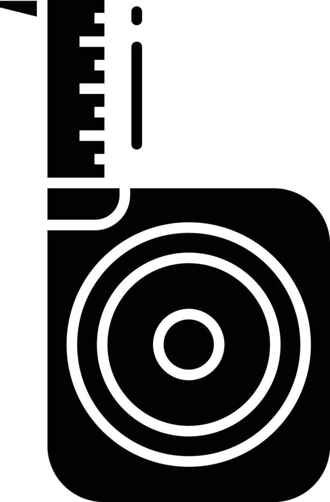 Measurement Tape solid glyph illustration vector