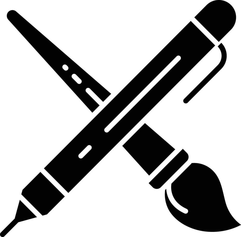 Art tool solid glyph illustration vector