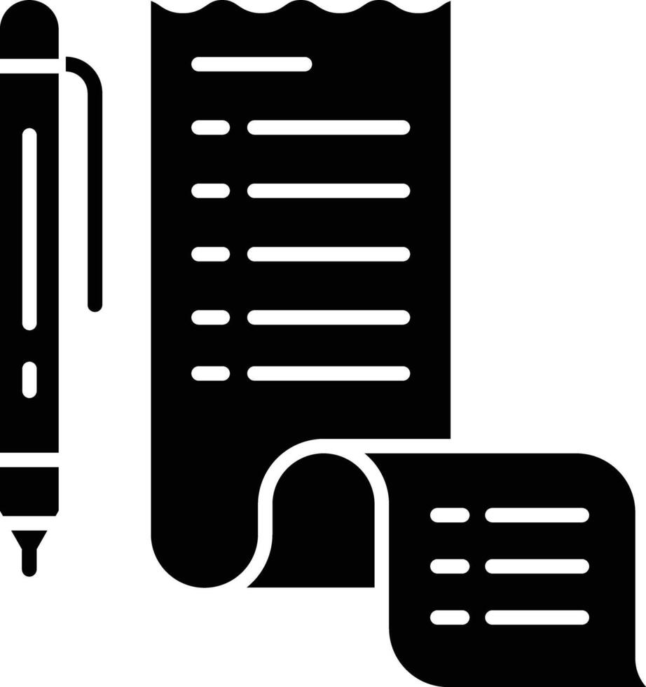 Page solid glyph illustration vector