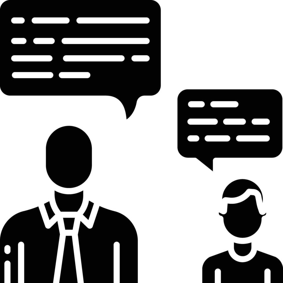 Talking solid glyph illustration vector