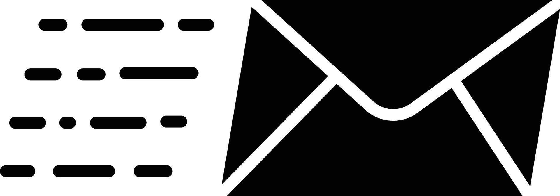 Email solid glyph illustration vector