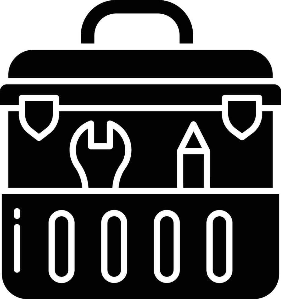 Tool Box solid glyph illustration vector