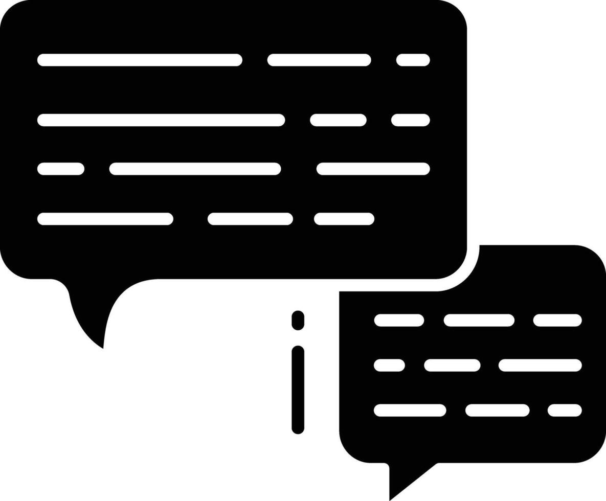 Chat solid glyph illustration vector