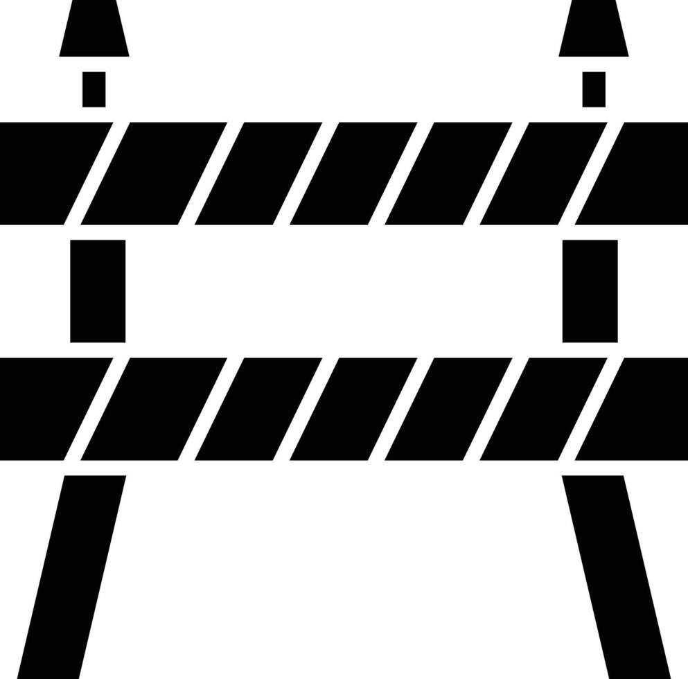 Barrier solid glyph illustration vector