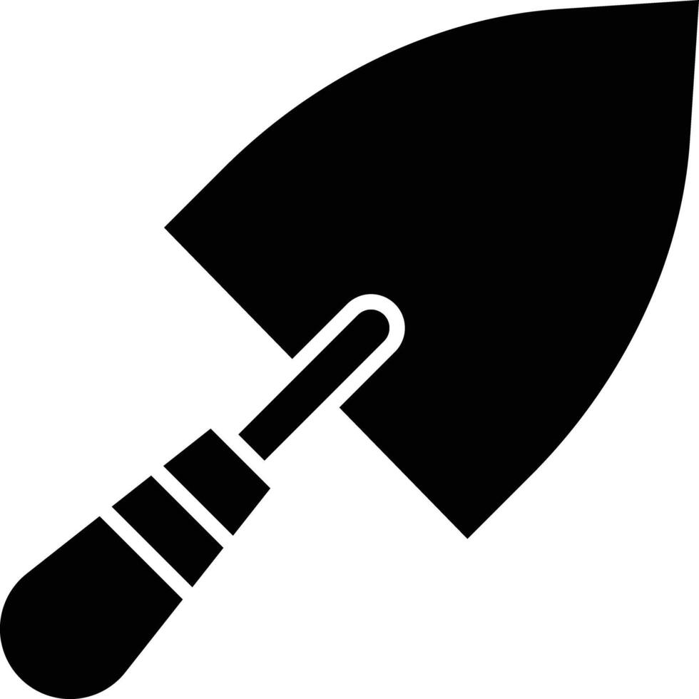 Trowel solid glyph illustration vector