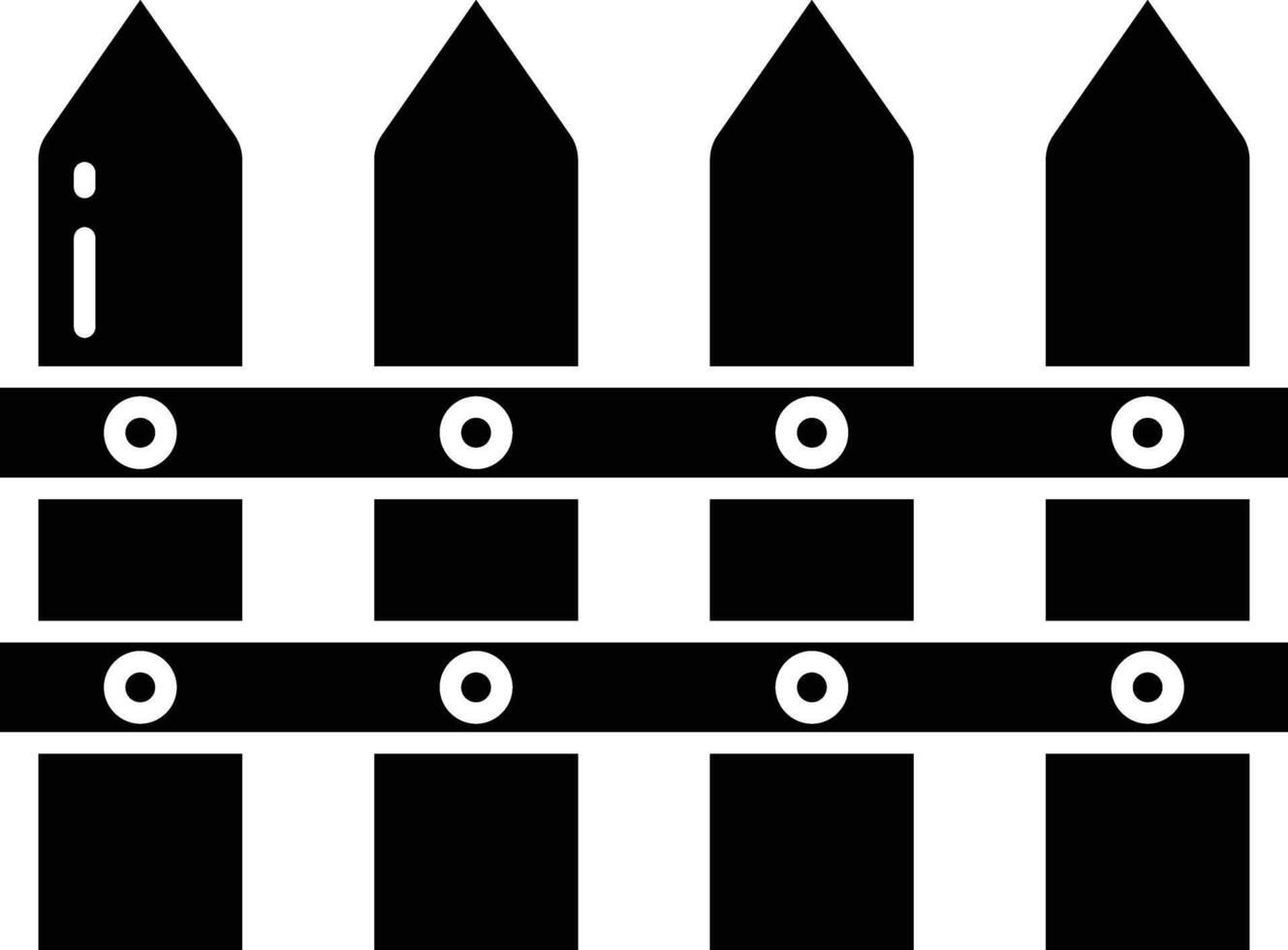fence solid glyph illustration vector