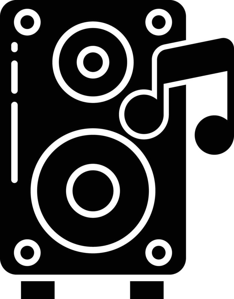 Speaker Box solid glyph illustration vector