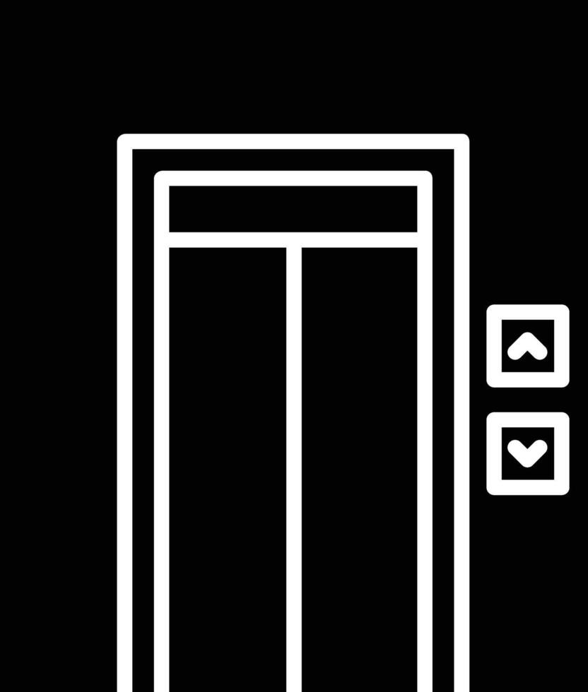 Elevator solid glyph illustration vector