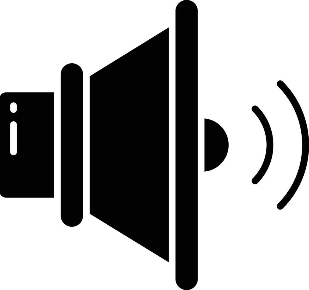Speaker solid glyph illustration vector