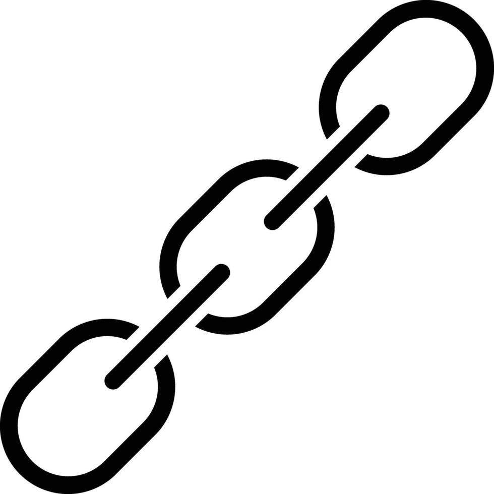 Chain solid glyph illustration vector