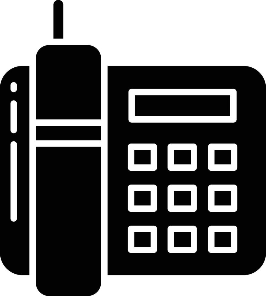 Call solid glyph illustration vector
