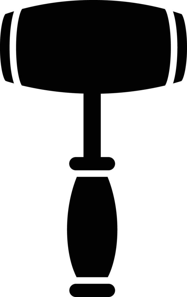 Mallet solid glyph illustration vector