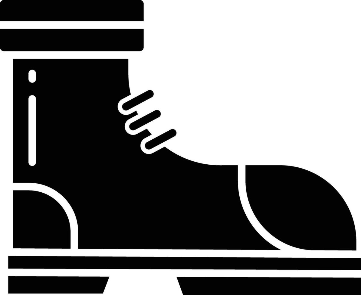 stud shoe solid glyph illustration vector