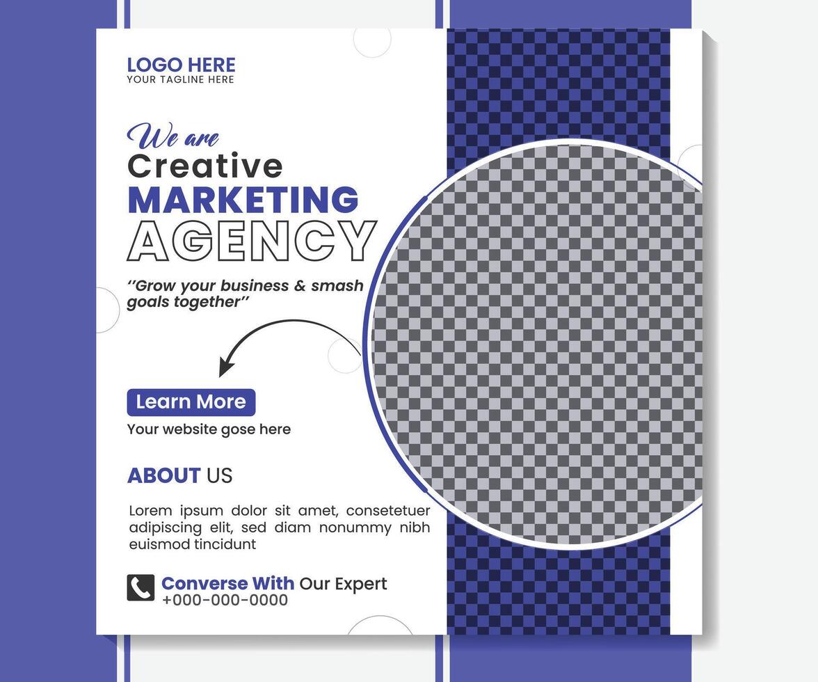 Premium digital marketing social media template design. vector